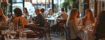 photo of people eating at a restaurant